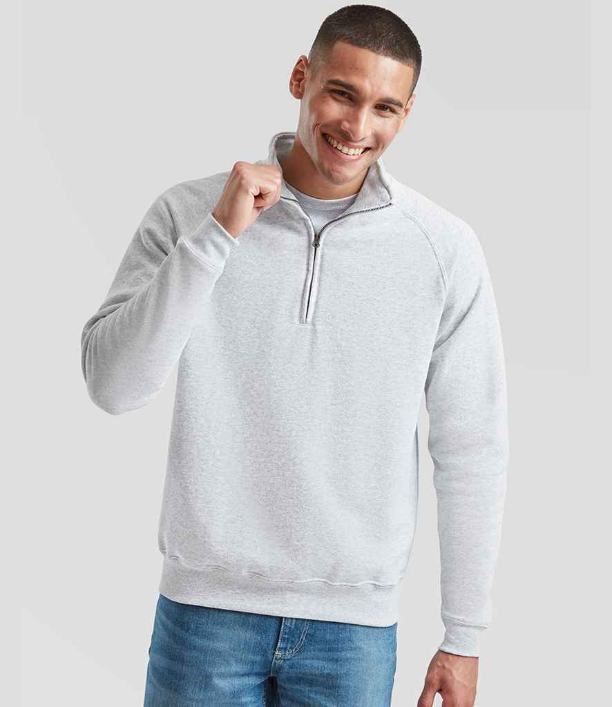 Fruit of the Loom Classic Zip Neck Sweatshirt - PenCarrie